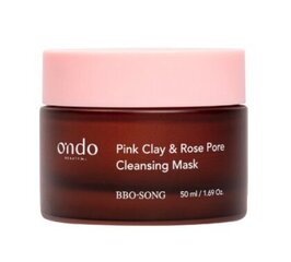 Poras valanti molio kaukė Ondo Beauty 36.5 Pink Clay & Rose, 50 ml kaina ir informacija | Veido kaukės, paakių kaukės | pigu.lt
