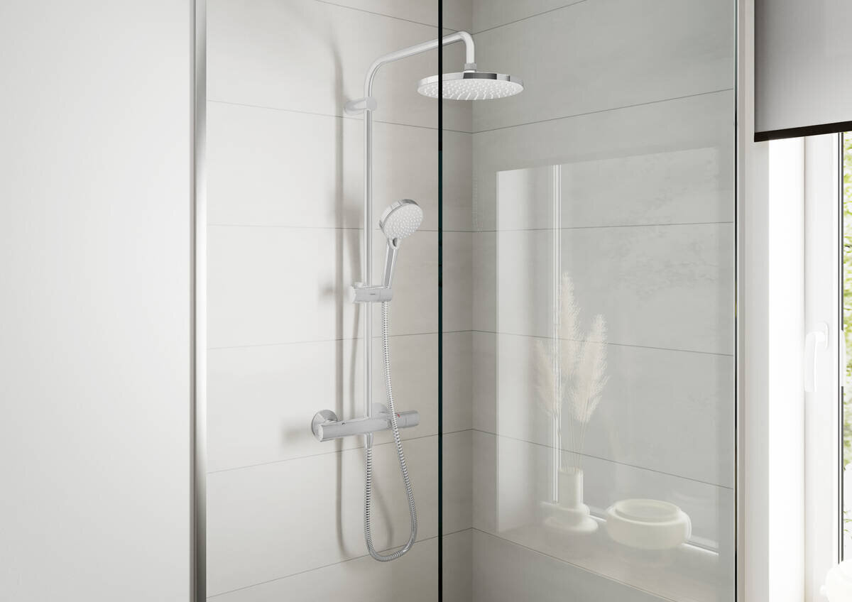 Hansgrohe Vernis Blend 200 termostatinė dušo sistema, 26276000 kaina ir informacija | Dušo komplektai ir panelės | pigu.lt