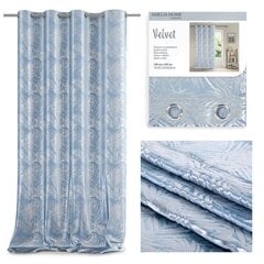 AmeliaHome штора Velvet Silver Leaves цена и информация | Шторы, занавески | pigu.lt