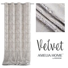 AmeliaHome штора Velvet Silver Leaves цена и информация | Шторы | pigu.lt