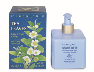 Drėkinamasis kūno kremas L'Erbolario Tea leaves body and hand cream, 250 ml kaina ir informacija | Kūno kremai, losjonai | pigu.lt