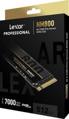 Внутренний жесткий диск Lexar LNM800X512G-RNNNG цена и информация | Lexar Компьютерная техника | pigu.lt