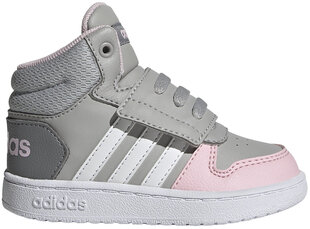 Обувь Adidas Hoops Mid 2.0 I Grey Pink GZ7779/9K цена и информация | Детская спортивная обувь | pigu.lt