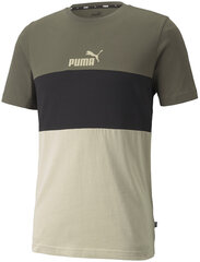 Puma Футболки Ess+ Colorblock Tee Black Khaki 586908 44/L цена и информация | Мужские футболки | pigu.lt