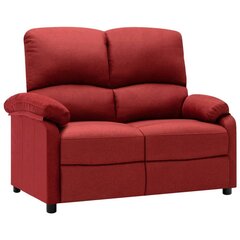 Dvivietė atlošiama sofa, raudona kaina ir informacija | Sofos | pigu.lt