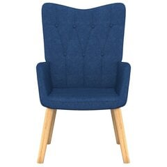 Poilsio kėdė su pakoja, mėlynos spalvos, 62x68,5x96cm, audinys цена и информация | Кресла в гостиную | pigu.lt
