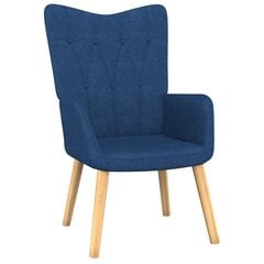 Poilsio kėdė su pakoja, mėlynos spalvos, 62x68,5x96cm, audinys цена и информация | Кресла в гостиную | pigu.lt