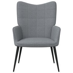 Poilsio kėdė su pakoja, šviesiai pilka, 62x68,5x96cm, audinys цена и информация | Кресла в гостиную | pigu.lt