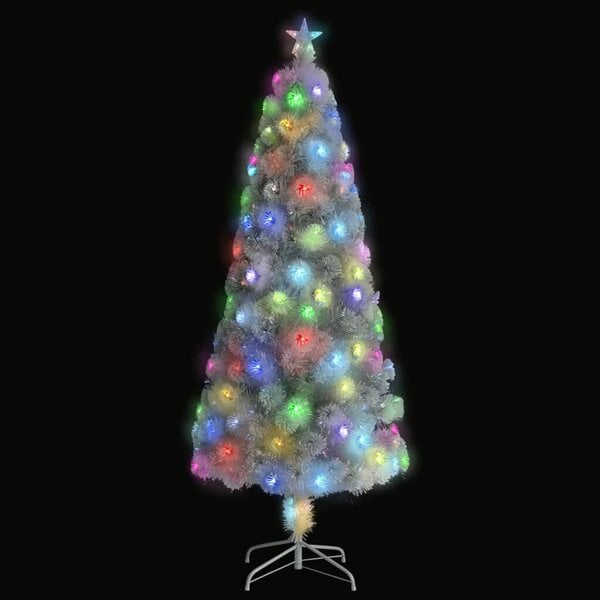 Dirbtinė Kalėdų eglutė su LED, 210 cm, balta kaina | pigu.lt