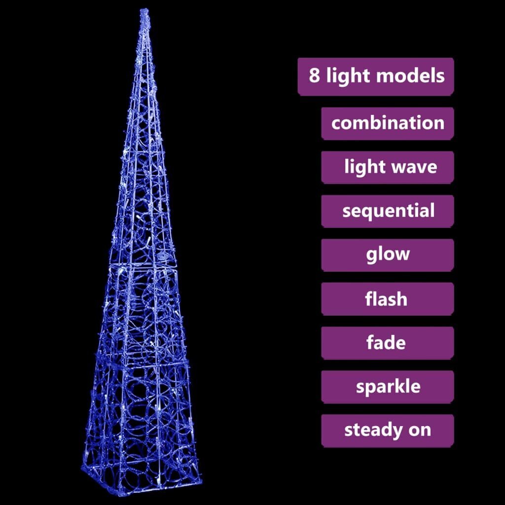 LED dekoracija kūgis, 120cm kaina ir informacija | Kalėdinės dekoracijos | pigu.lt