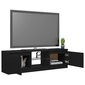 TV spintelė su LED apšvietimu, 120x30x35,5 cm, juoda цена и информация | TV staliukai | pigu.lt