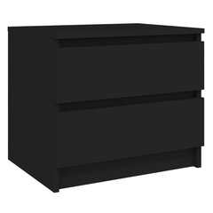 Naktinė spintelė, 50x39x43,5 cm, juoda kaina ir informacija | Spintelės prie lovos | pigu.lt