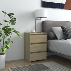 Naktinės spintelės, 40x35x62,5 cm, 2 vnt, rudos kaina ir informacija | Spintelės prie lovos | pigu.lt