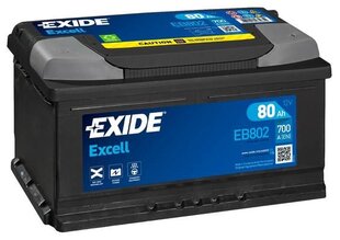 Аккумулятор Exide Excell 80Ah 700A цена и информация | Аккумуляторы | pigu.lt