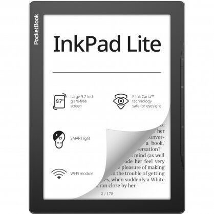 PocketBook InkPad Lite eBook (PB970-M-WW), Tamsiai pilka