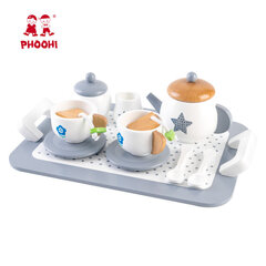 Medinis žaislinis arbatos rinkinys "Phoohi" kaina ir informacija | Žaislai mergaitėms | pigu.lt