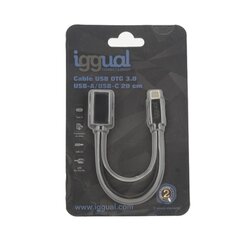 Iggual USB-C OTG 3.0, 20 cm kaina ir informacija | Laidai telefonams | pigu.lt