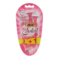 Лезвие для ручной бритвы Bic Miss Soleil, для женщин, 4 шт. цена и информация | Косметика и средства для бритья | pigu.lt