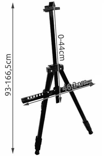 Tapybos molbertas 170 cm aliuminis kaina ir informacija | Piešimo, tapybos, lipdymo reikmenys | pigu.lt