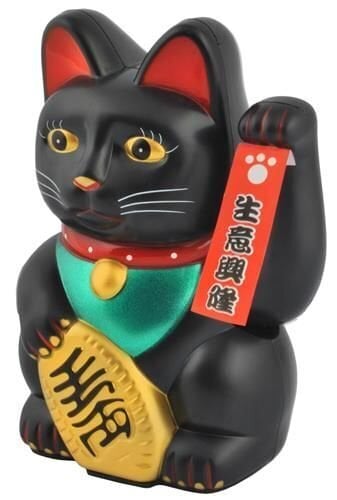 Laiminga auksine kinu katė Maneki-Neko - laimes simbolis kaina ir informacija | Interjero detalės | pigu.lt