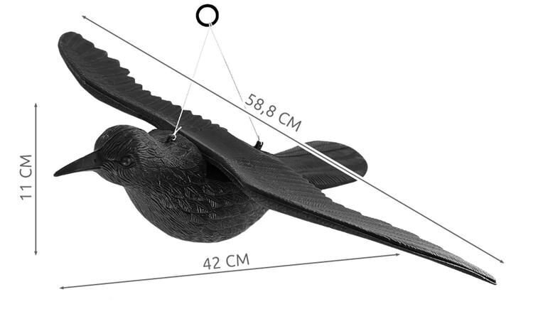 Paukščių atbaidiklis varnas K6556 kaina ir informacija | Interjero detalės | pigu.lt