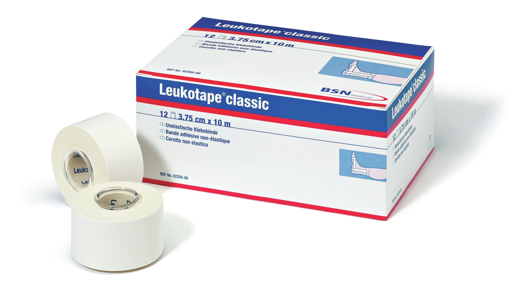 Leukotape® Classic Lipnus tvarstis 3,75 cm x10 m, baltas N1 kaina ir informacija | Pirmoji pagalba | pigu.lt