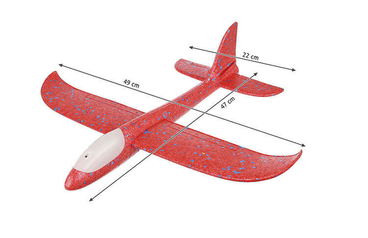 Raudonas putu polistirolo lėktuvėlis kaina ir informacija | Žaislai berniukams | pigu.lt
