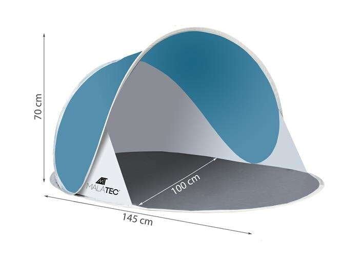 Paplūdimio palapinė Malatec, mėlyna цена и информация | Palapinės | pigu.lt