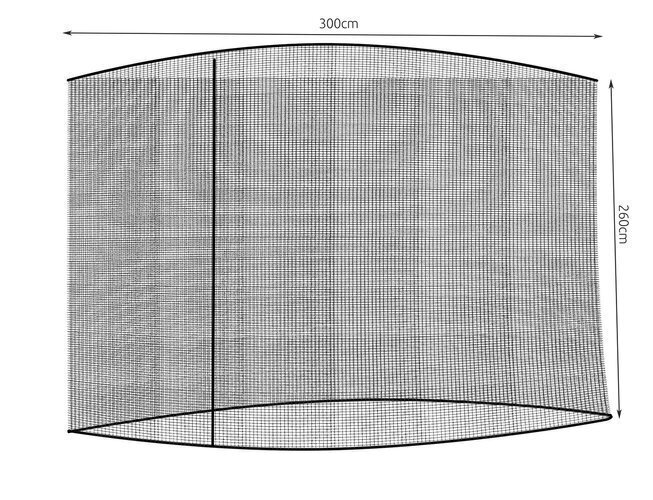 Sodo skėtinis tinklelis nuo uodų 3m - juodas kaina ir informacija | Tinkleliai nuo vabzdžių | pigu.lt