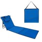 Paplūdimio kilimėlis su reguliuojamu atlošu ir pagalve, 150x50 cm, mėlynas kaina ir informacija | Turistiniai čiužiniai ir kilimėliai | pigu.lt