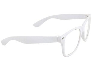 WHITE Wayfarer skaidrūs akiniai цена и информация | Женские солнцезащитные очки, неоновые розовые | pigu.lt