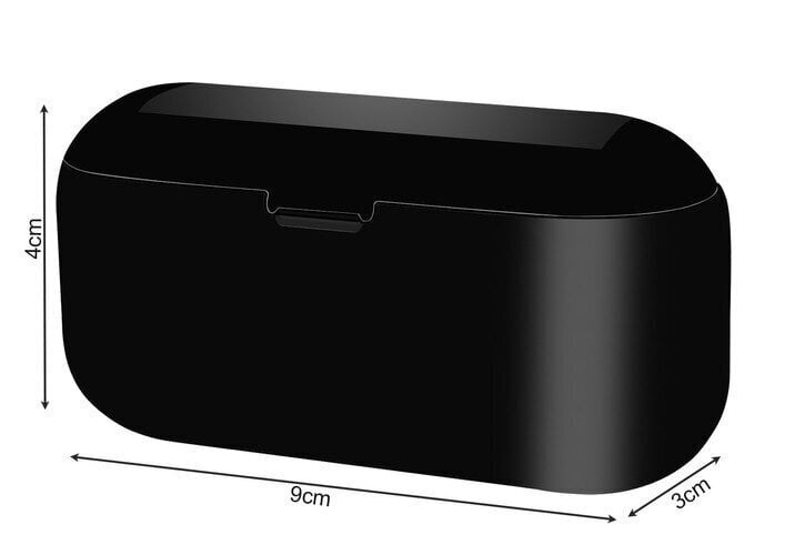 Belaidės bluetooth ausinės su įkrovimo dėžute, juoda sp. kaina ir informacija | Ausinės | pigu.lt