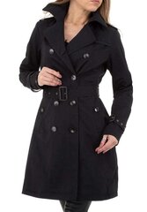 Moteriškas pavasario-rudens paltas, juodas S kaina ir informacija | Paltai moterims | pigu.lt