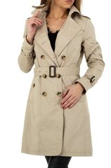 Moteriškas pavasario-rudens paltas, smėlio spalvos XL kaina ir informacija | Paltai moterims | pigu.lt