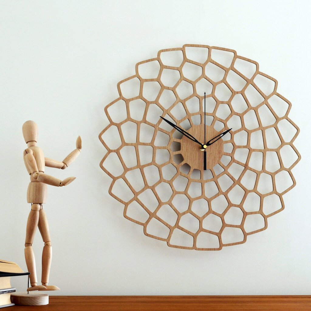 Sieninis medinis laikrodis Diagram kaina ir informacija | Laikrodžiai | pigu.lt