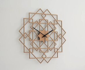 Настенные деревянные часы Square, дуб цена и информация | Часы | pigu.lt