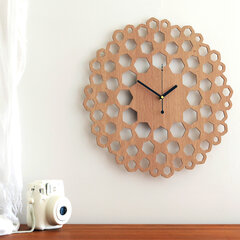 Настенные деревянные часы Scala, дуб цена и информация | Часы | pigu.lt
