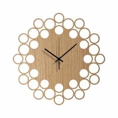 Sieninis medinis laikrodis BUBBLES, ąžuolas kaina ir informacija | Laikrodžiai | pigu.lt