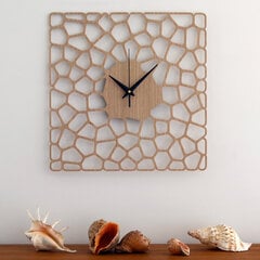 Настенные деревянные часы Pebbles, дуб цена и информация | Часы | pigu.lt
