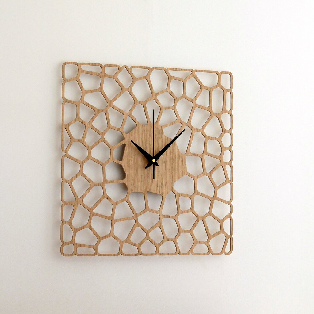 Sieninis medinis laikrodis Pebbles kaina ir informacija | Laikrodžiai | pigu.lt
