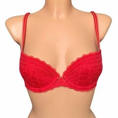 Liemenėlė Chantelle Merci Push Up Plunge Demi Bra Poppy Red kaina ir informacija | Liemenėlės | pigu.lt