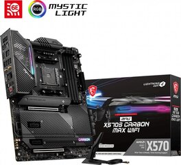 MSI MPG X570S CARBON MAX WIFI AM4 3xM.2PCIe/SATA 1xM.2PCIe 8xSATA HDMI ATX MB kaina ir informacija | Pagrindinės plokštės | pigu.lt