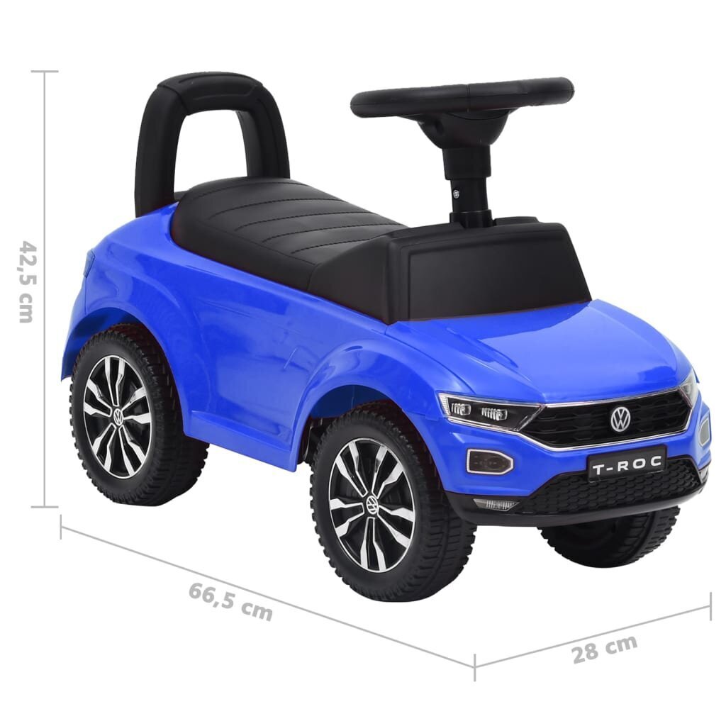 Paspiriamas vaikiškas automobilis Volkswagen T-Roc, mėlynas kaina ir informacija | Žaislai kūdikiams | pigu.lt