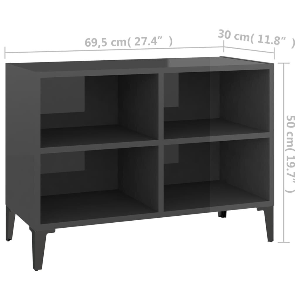 TV spintelė, 69,5x30x50 cm, pilka kaina ir informacija | TV staliukai | pigu.lt