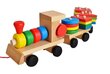 Medinis traukinukas su kaladėlėmis kaina ir informacija | Lavinamieji žaislai | pigu.lt