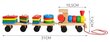 Medinis traukinukas su kaladėlėmis цена и информация | Lavinamieji žaislai | pigu.lt
