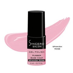 Резиновая основа SINCERO SALON, Spanish rose, 6мл цена и информация | Лаки, укрепители для ногтей | pigu.lt