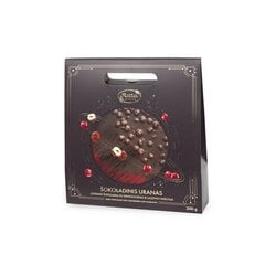 Juodasis šokoladas su spanguolėmis ir lazdyno riešutais ŠOKOLADINIS URANAS, 300 g kaina ir informacija | Saldumynai | pigu.lt