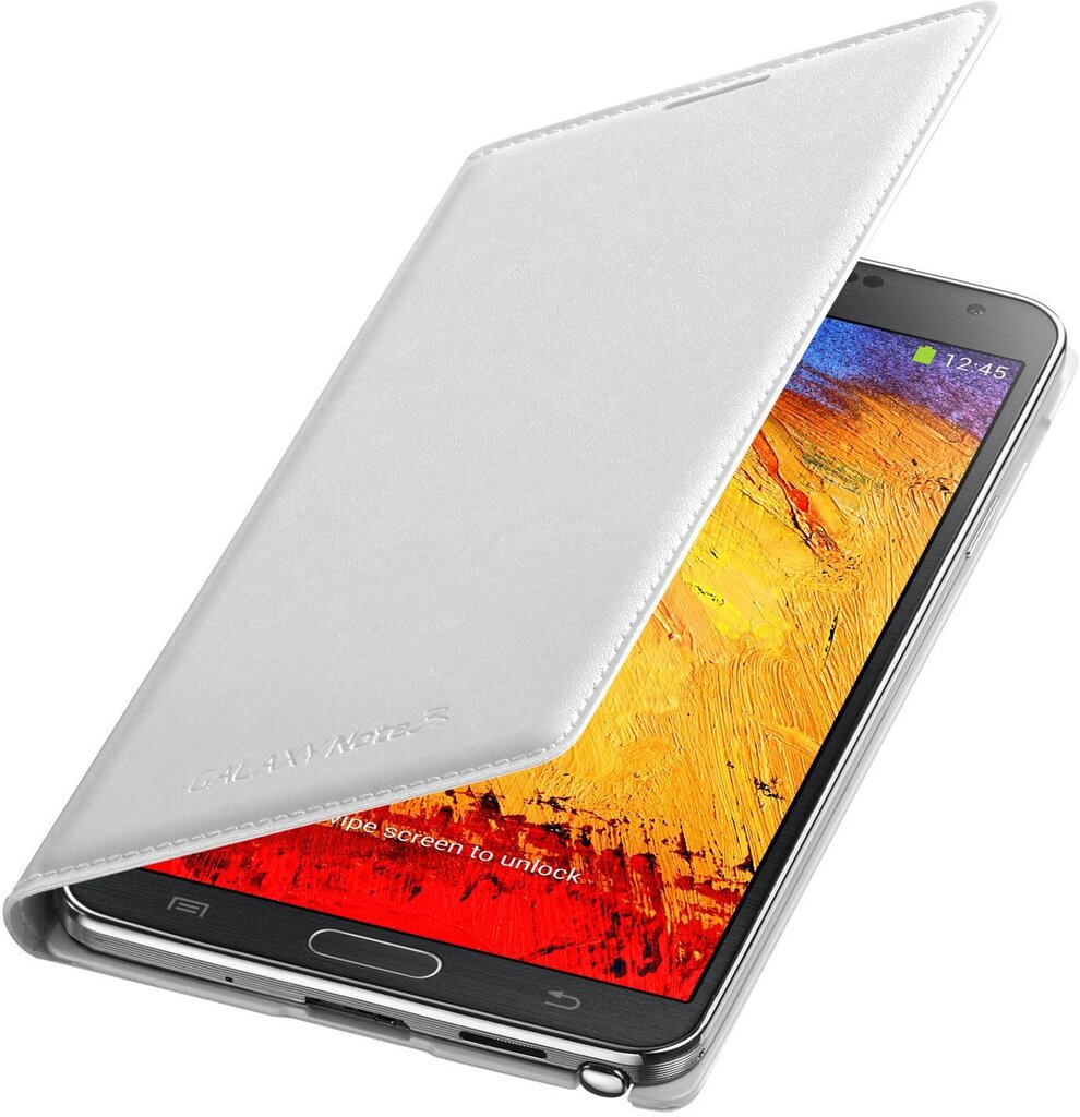 Atverčiamas dėklas Samsung Wallet Flip Cover skirtas Galaxy Note 3, Baltas цена и информация | Telefono dėklai | pigu.lt