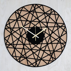 Настенные деревянные часы POLYGONAL, фетр цена и информация | Часы | pigu.lt